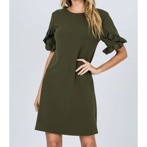 Ruffle sleeve dress